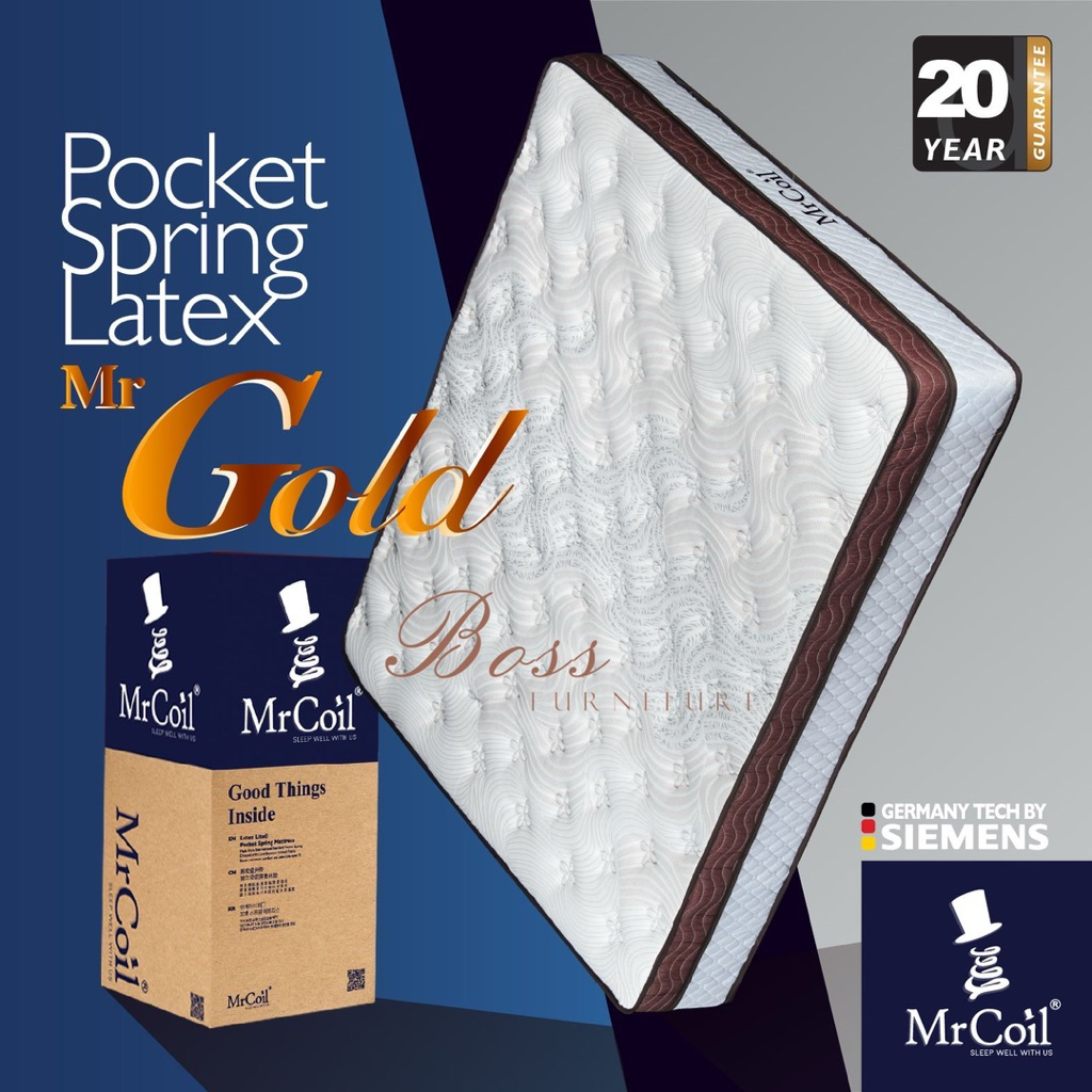 Kasur Springbed Mattrass In The Box Mr. Coil Springbed Dalam BOX Mr. GOLD POCKET SPRING PROMO GARANS