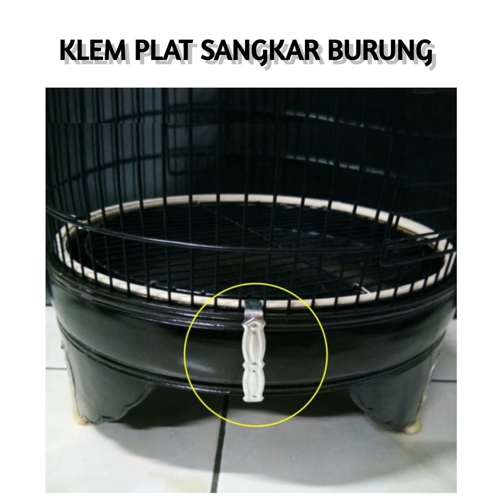 Klem Tebok Pengait Tebok Sangkar Burung Klem Plat Bunga