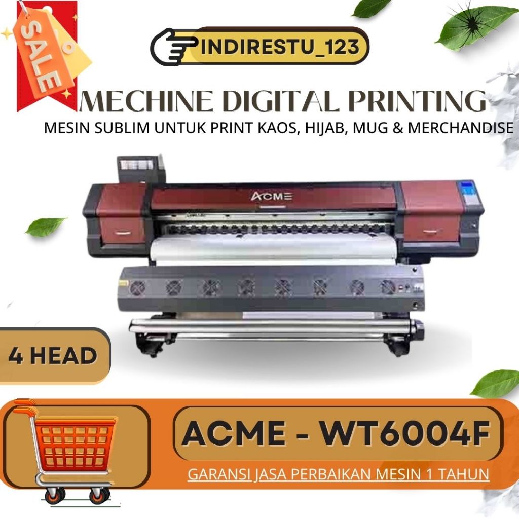 ACME Sublimation Printer/ Mesin Sublim  WT 6004F - 4Head/Mesin Printing Digital/Jersey/Mug/Sovenir