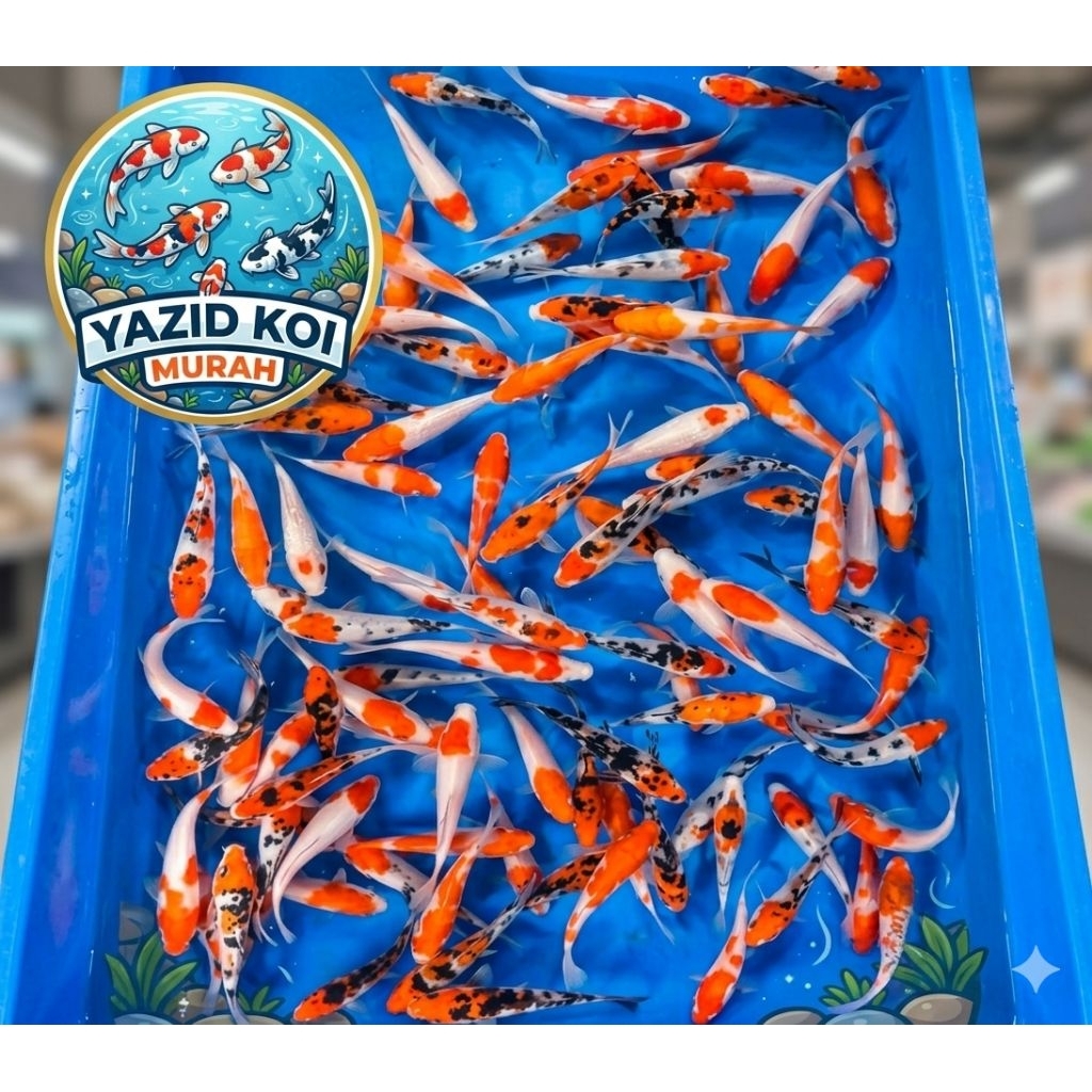 Hiasan Kolam BIBIT KOI UNGGUL WARNA 7-9 CM GRADE A
