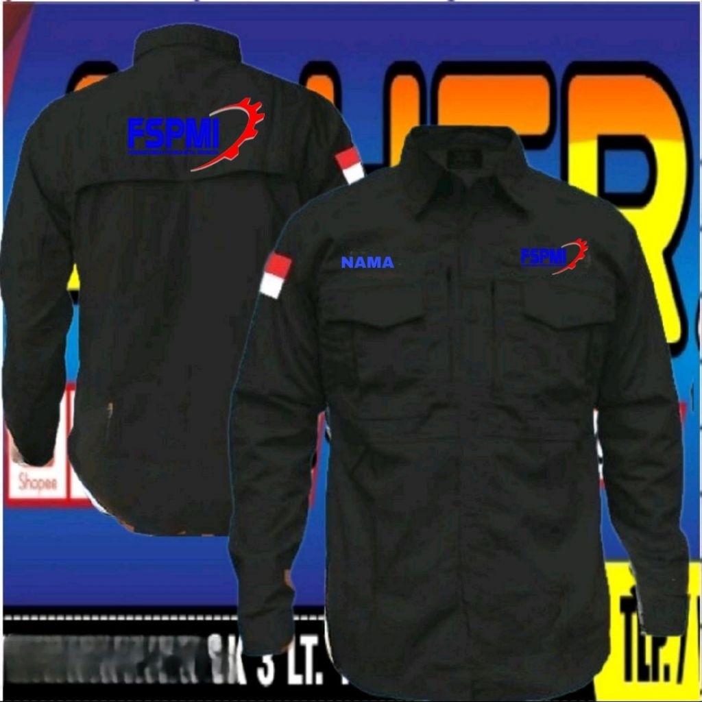 ready stok kemeja tactical FSPMI kemeja FSPMI baju FSPMI Pdh FSPMI kemeja kerja FSPMI baju kerja FSP