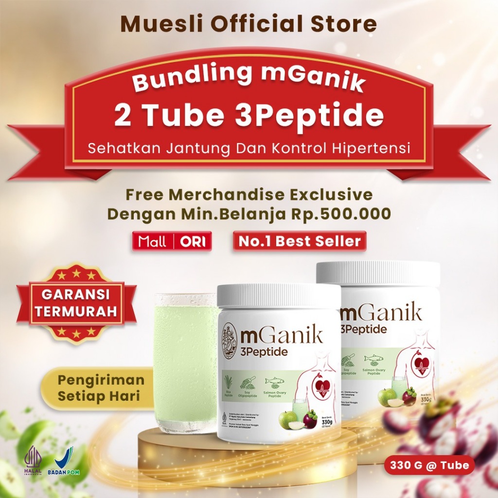Muesli mGanik Metafiber Jeruk Yuzu 450gr - 1 Tube Suplemen Serat Diabetes Alami Official Store