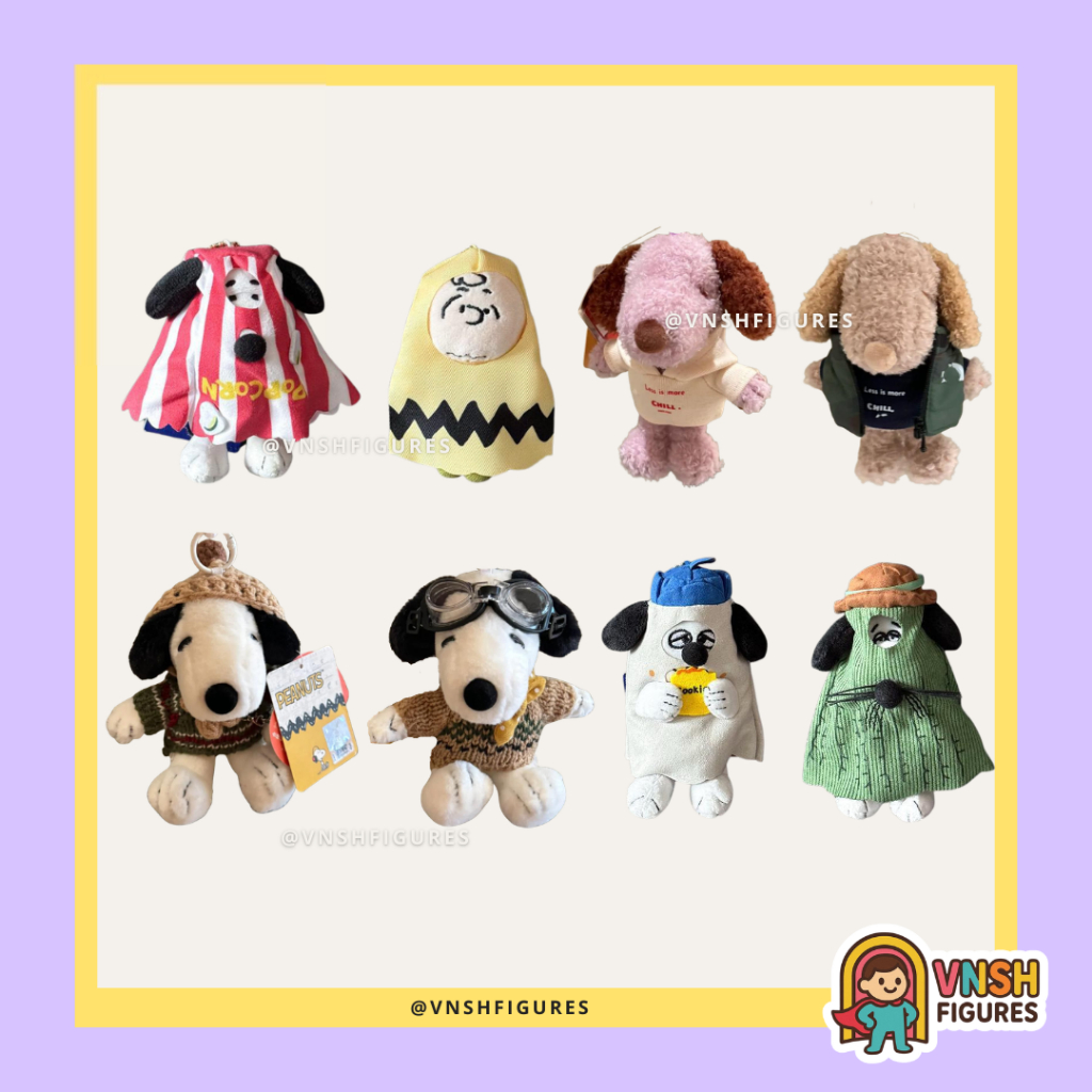 Snoopy Plush Keychain | Gantungan Boneka Plush Snoopy Lucu Gemoy Lembut untuk Tas Aksesori