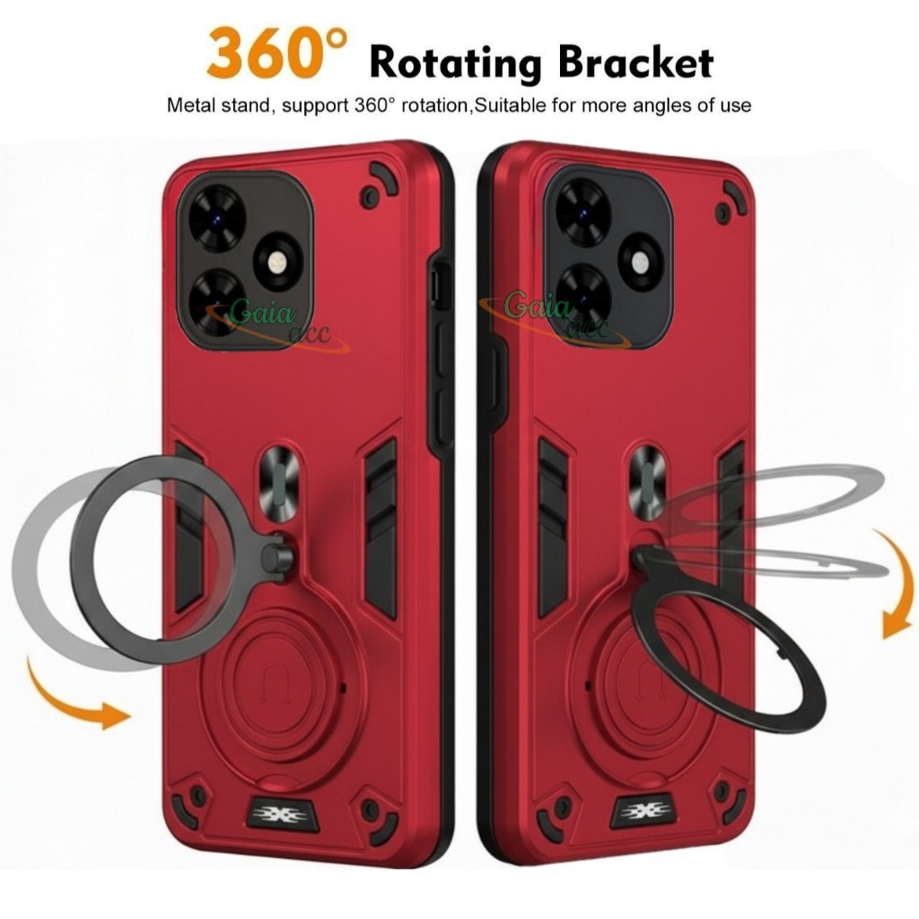 Case Magnetic Untuk REALME C53 Ring Pro Camera Carbon Fiber Rotasi 360