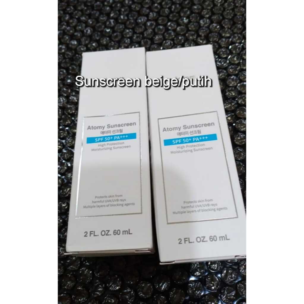 ATOMY SUNSCREEN WAJAH/SUNBLOCK WAJAH SPF50+++ BEIGE/WHITE ORIGINAL 100%