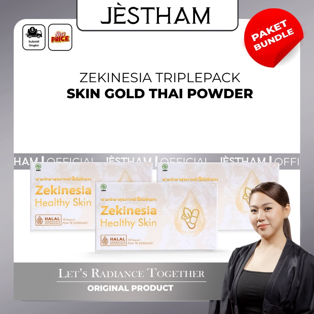 [ORIGINAL] ZEKINESIA Triplepack Healthy Skin / KAPSUL PEMUTIH THAILAND