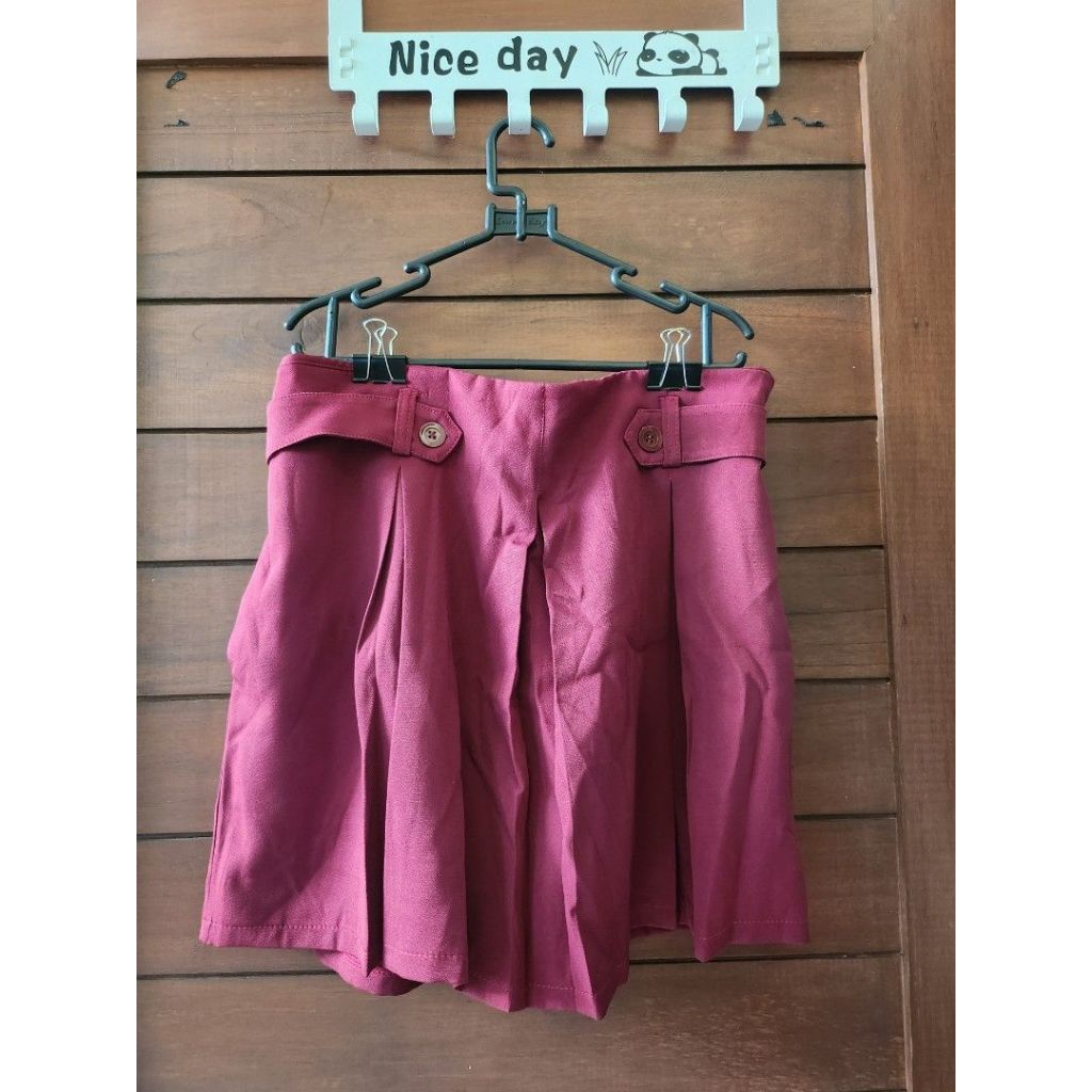 Skort Rok Celana Big Size Plus Size Jumbo Red
