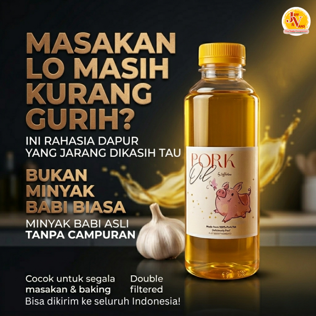 minyak babi murni 250ml/minyak babi asli/minyak goreng/minyak babi/minyak mie ayam/non halal