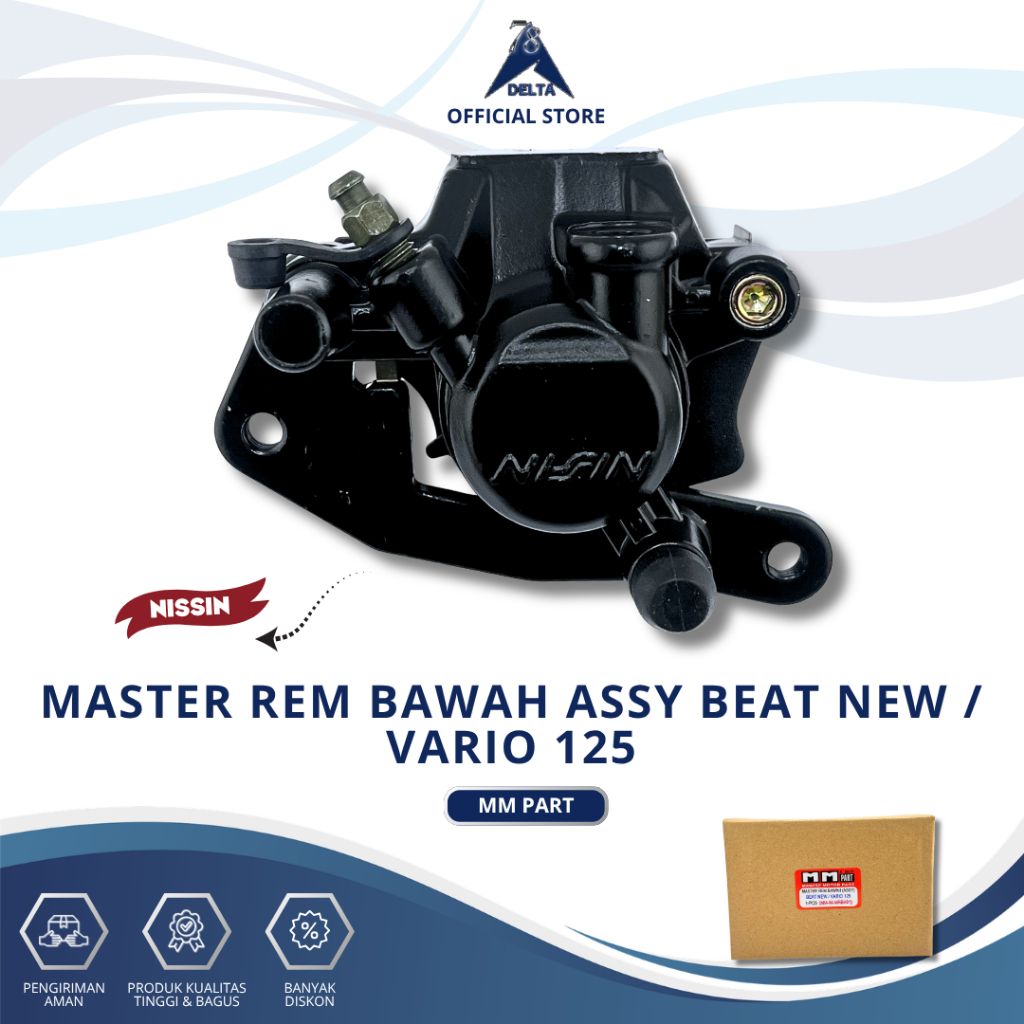 MASTER REM BAWAH ASSY Kaliper Master Rem Cakram Depan Nissin Honda Beat New / Vario 125