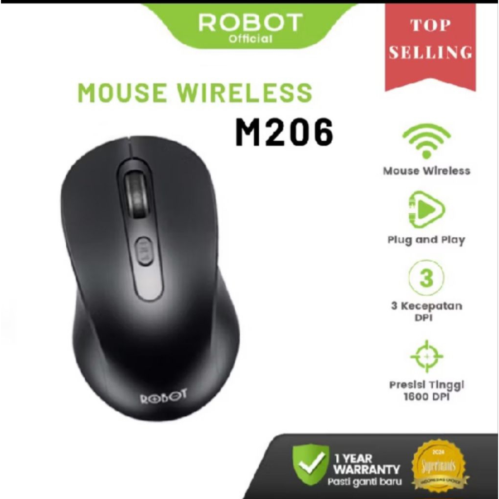 ROBOT MOUSE WIRELESS MOUSE M206 ORIGINAL