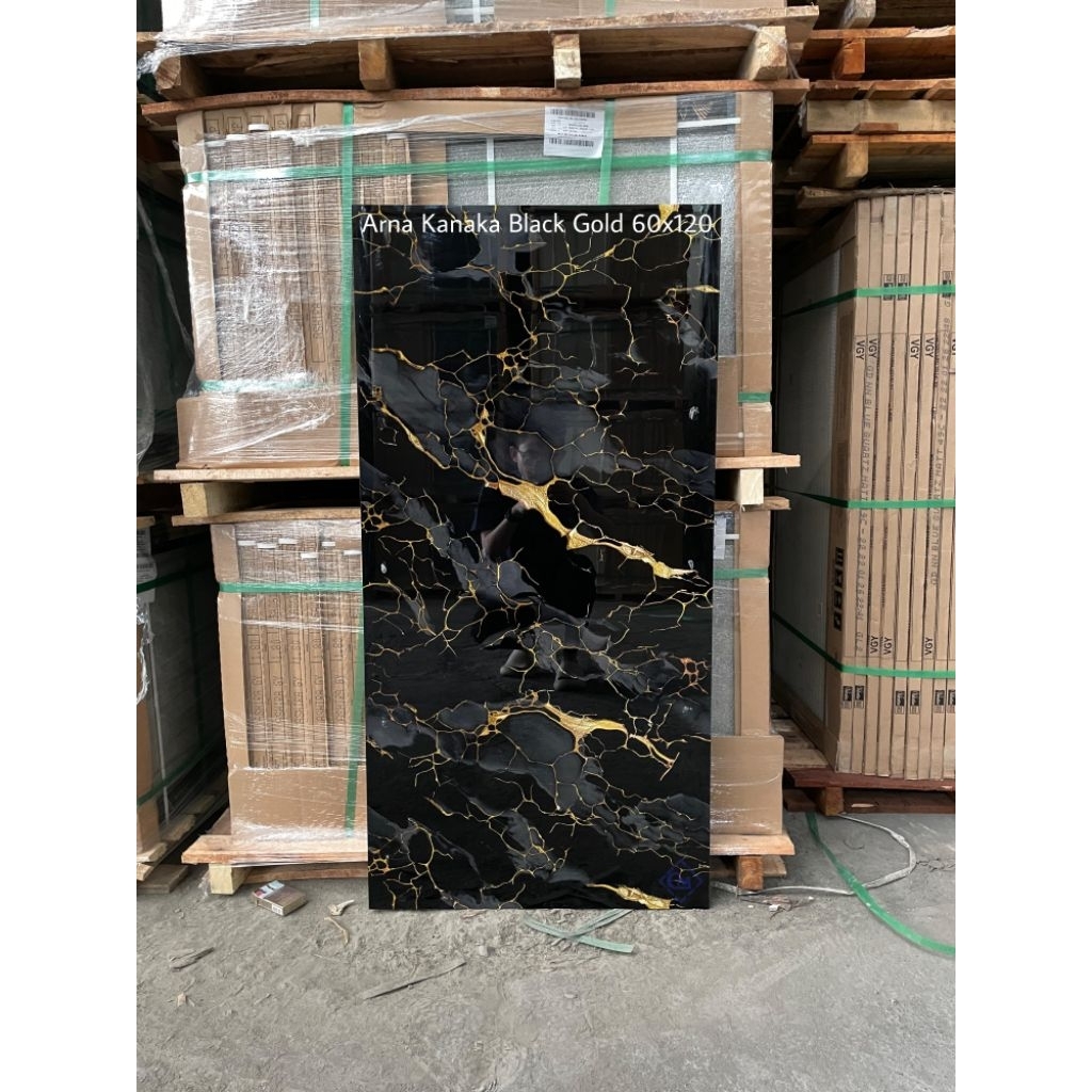 GRANITE LANTAI 60x120 KANAKA BLACK GOLD / ARNA / GLOSSY