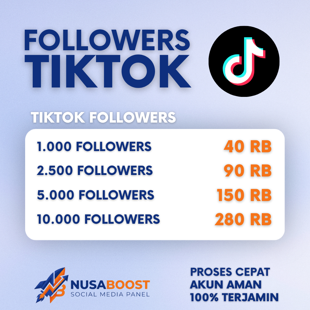 PROMO Jasa Beli Follower Foll Tik Tok Follower TT Followers TikTok 100-1000 Foll Dengan Proses Cepat