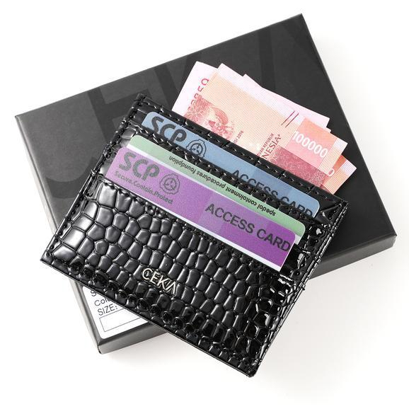 Eiger - [New Arrival] Dompet Wanita Kecil Kartu Mini Kulit Croco Card Holder Premium - Helia Card