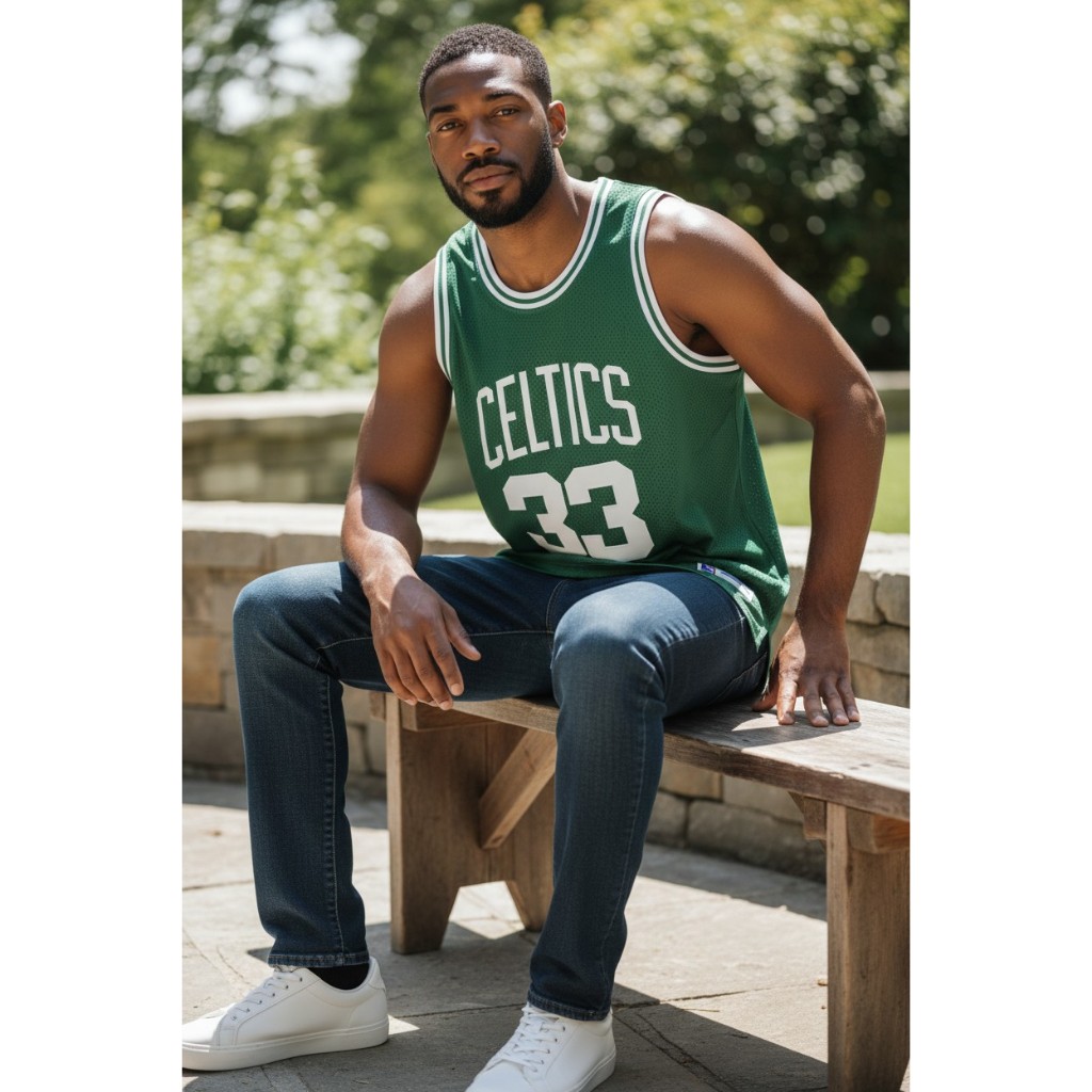 JERSEY BASKET PREMIUM IMPORT CLASSIC HWC CELTICS 33 LARRY BIRD HIJAU