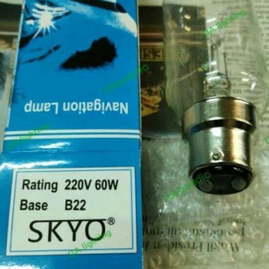 bohlam navigation bayonet b22d 220v 60w
