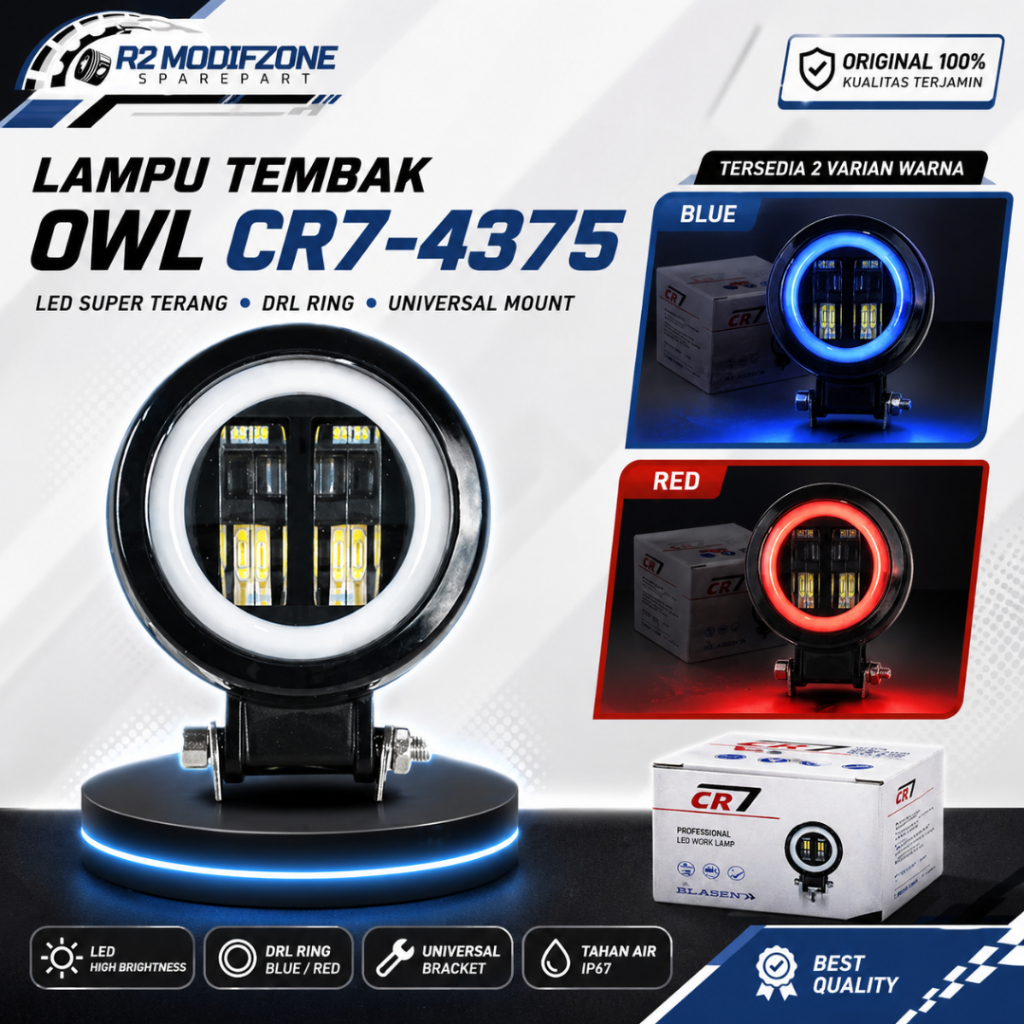 Lampu Tembak Owl { CR7 } 4375 Mini Bulat