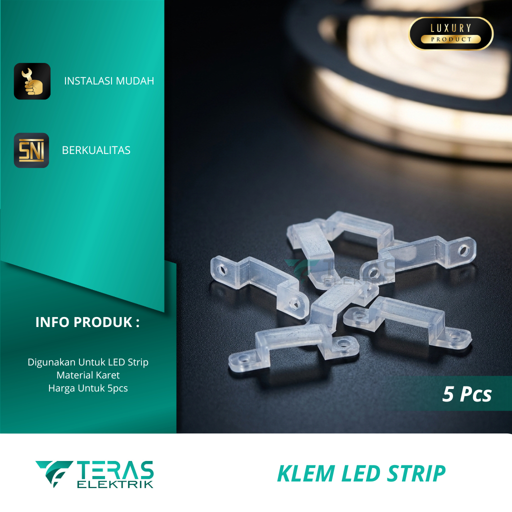 Klem led strip selang 220V penjepit lampu led strip