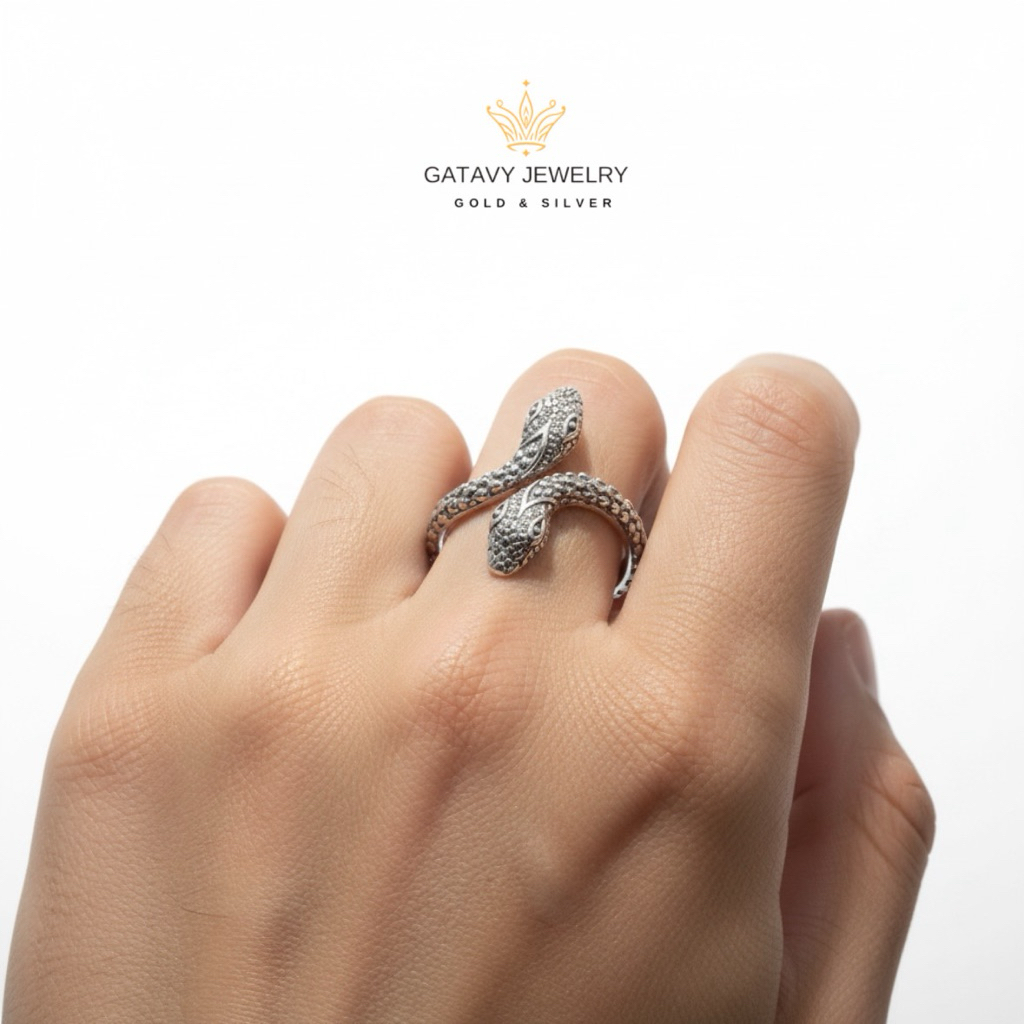 Cincin Bali Perak Asli 925 Motif Ular