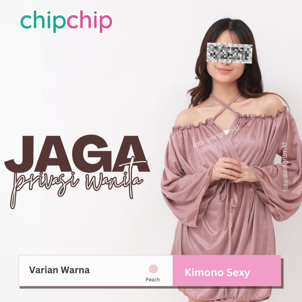 Chipchip - Outer Kimono Sexy Baju Tidur Sexy Kimono Bridal Shower Bahan Sutra - LJ003