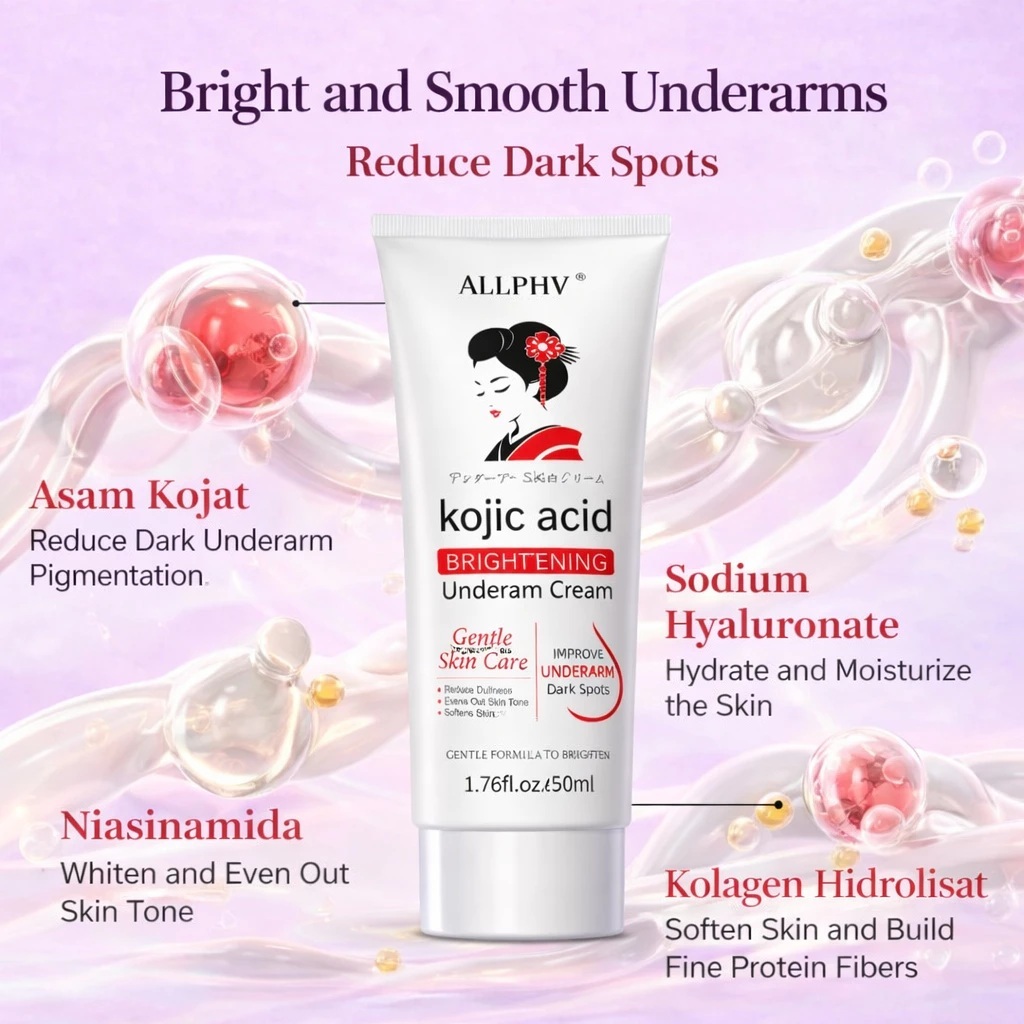 ALLPHV Acid Whitening Cream 50ml Pemutih Ketiak Ampuh Mencerahkan Underarm Tanpa Kotak Original