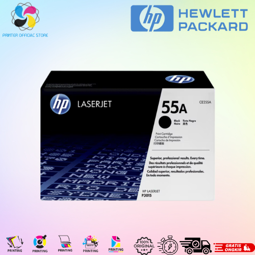 Toner HP CE255A 55A Black Original for HP P3015/MFP M521/MFP M525