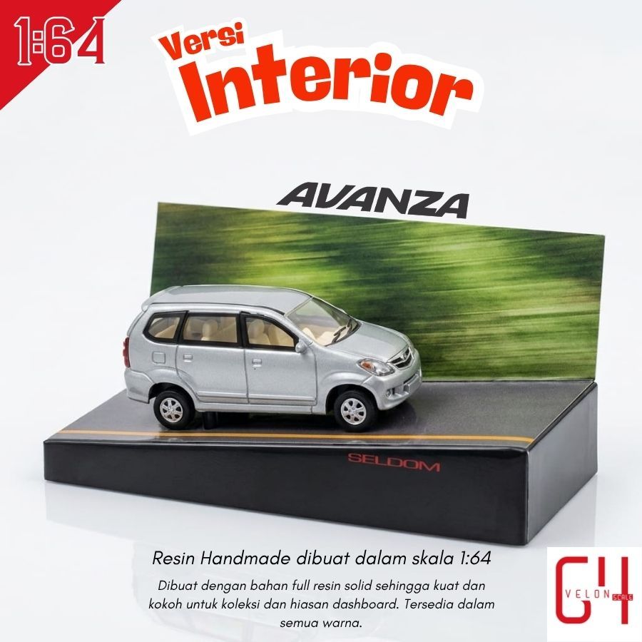 INTERIOR SERIES-Diecast Miniatur Toyota Avanza Old Skala 1:64  FULL Custom Warna dan Platnomor