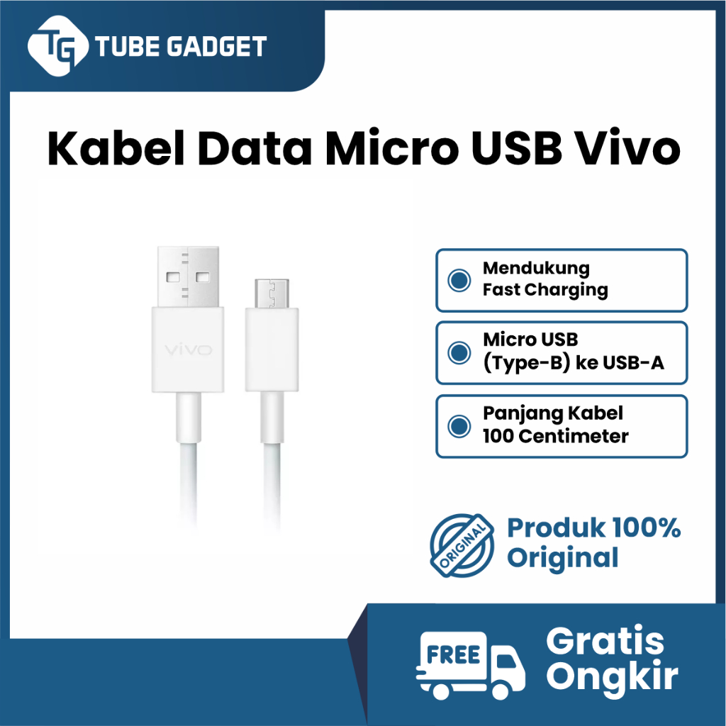 Kabel Data Micro USB Vivo Original