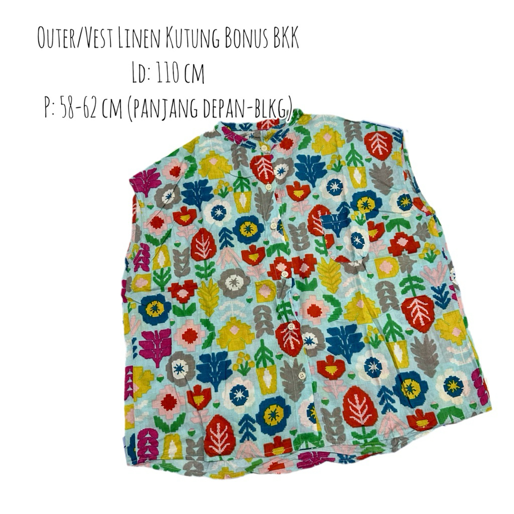Outer/ Vest Linen Merk Bonus BKK