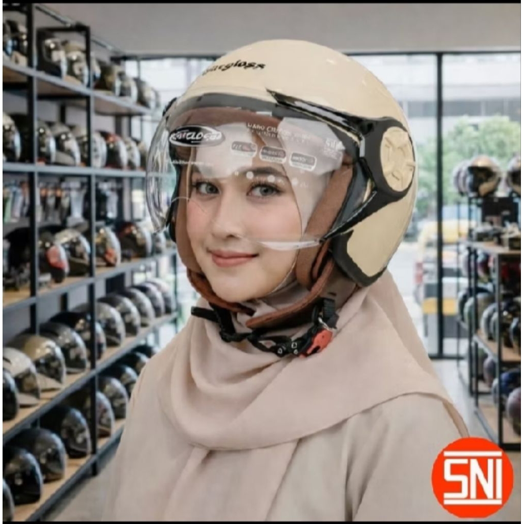 HELM CARGLOSS HIJAB PREMIUM / HELM HIJAB / HELM SNI / HELM CARGLOSS