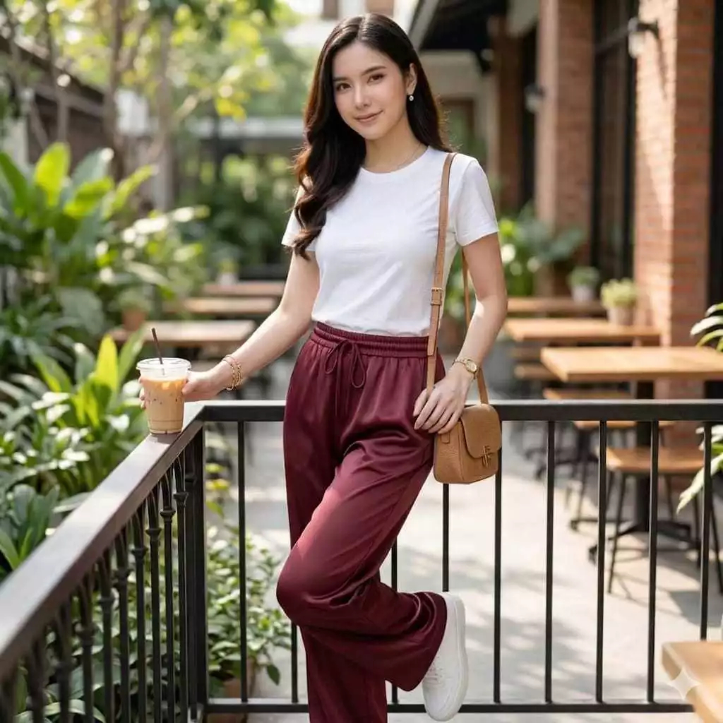 Satin Silk Pants Celana Kulot Wanita Satin Premium Celana Satin Semiformal