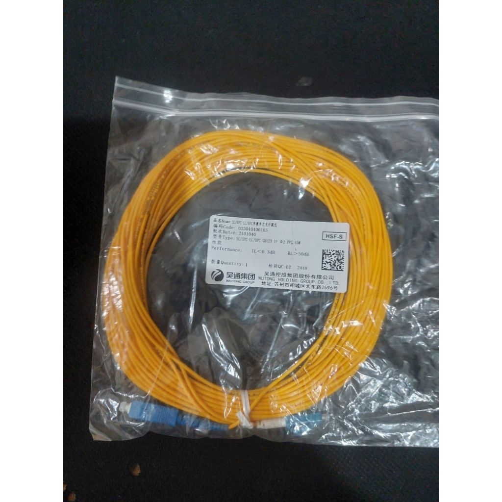 patchcord sc lc upc 10m 15m 20m simplex
