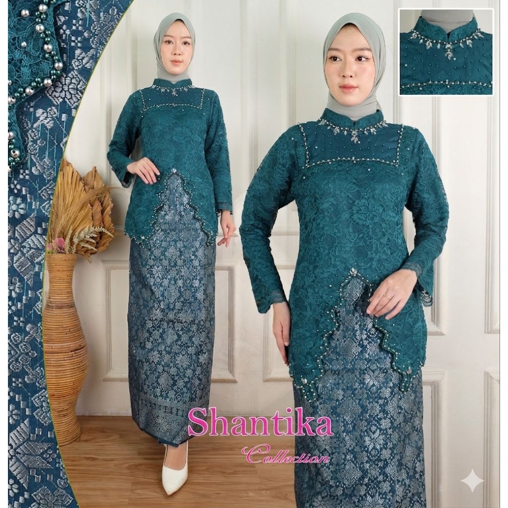 kebaya zigjak modern kekinian satu set rok span model zigjak