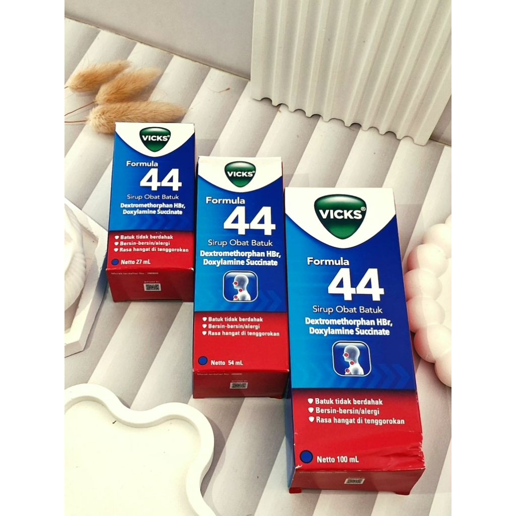 Sirup Obat Batuk Dewasa Vicks Formula 44 27ml - Meredakan Batuk Kering & Bersin