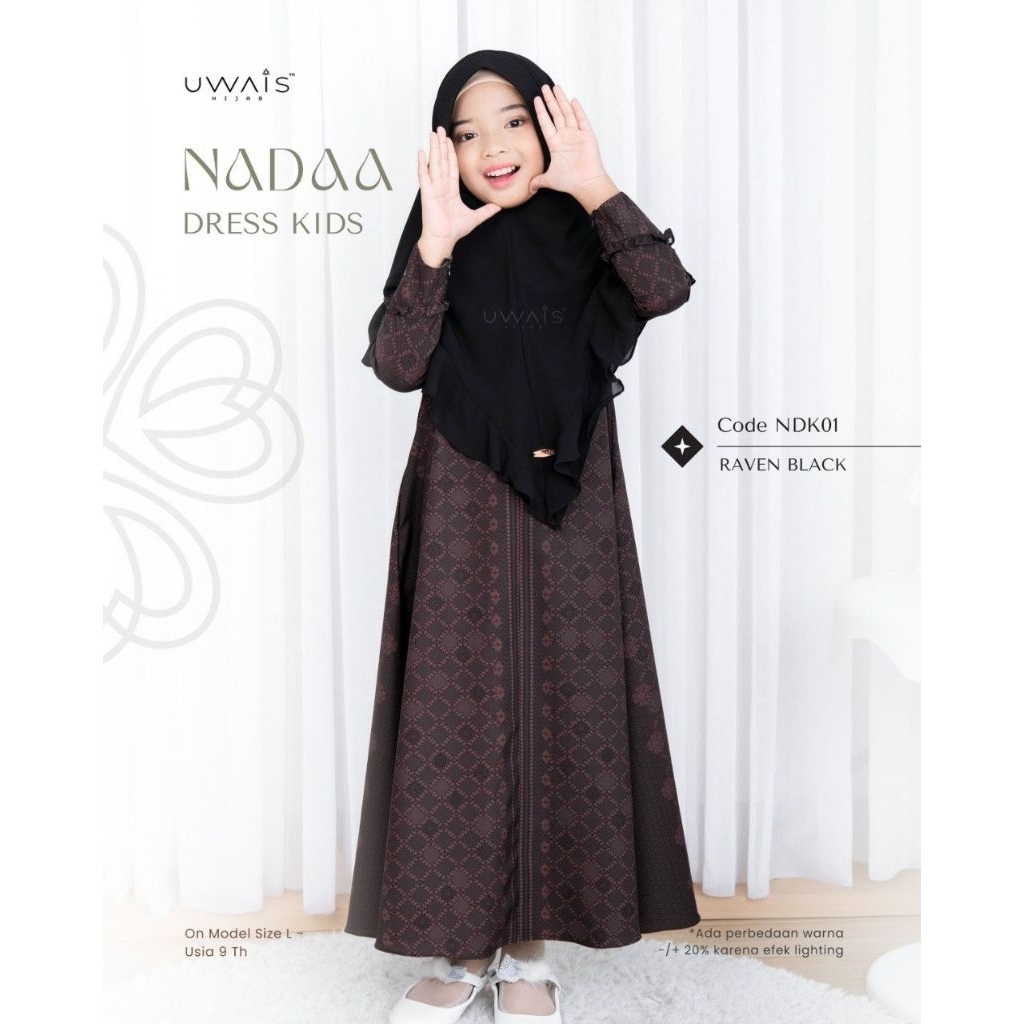 Gamis NADAA DRESS KIDS Uwais Hijab
