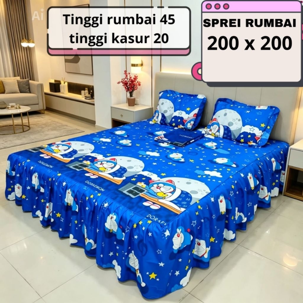 Sprei Rumbai Mewah King 200x200 katun halus