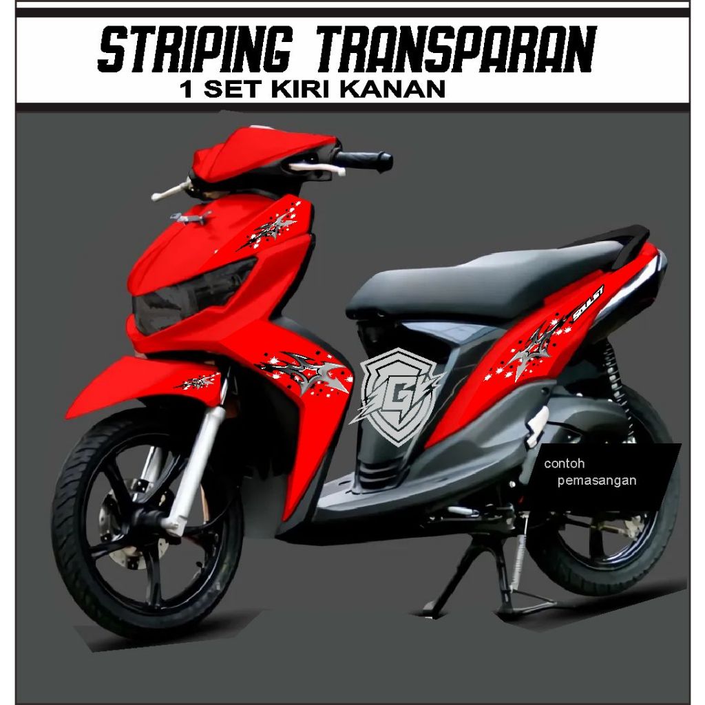Stiker Transparan Mio Soul GT 115 - Stiker Striping Variasi Mio Soul GT