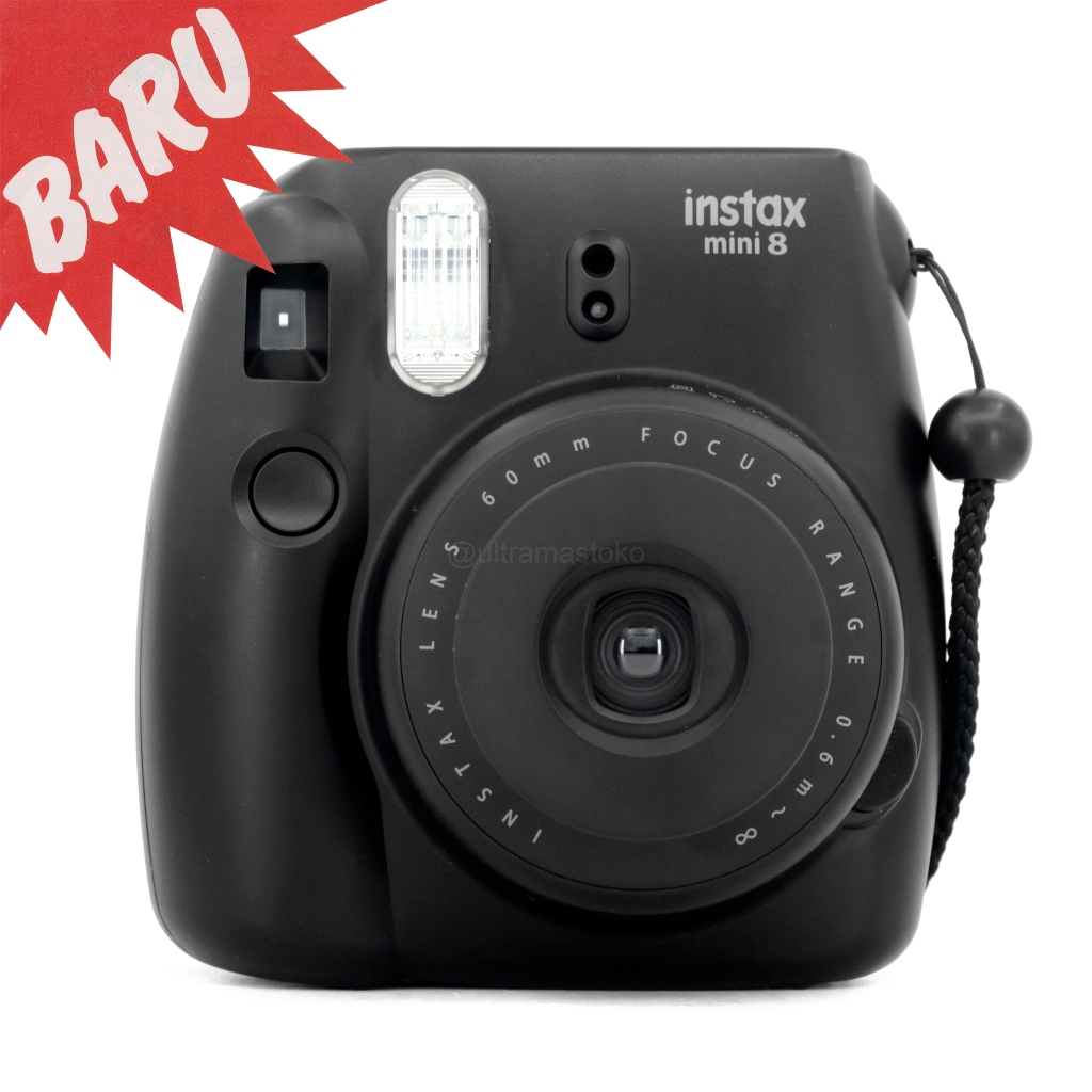 Kamera Film Instan - FUJiFILM instax mini 8 (Hitam) - Foto Polaroid Langsung Jadi