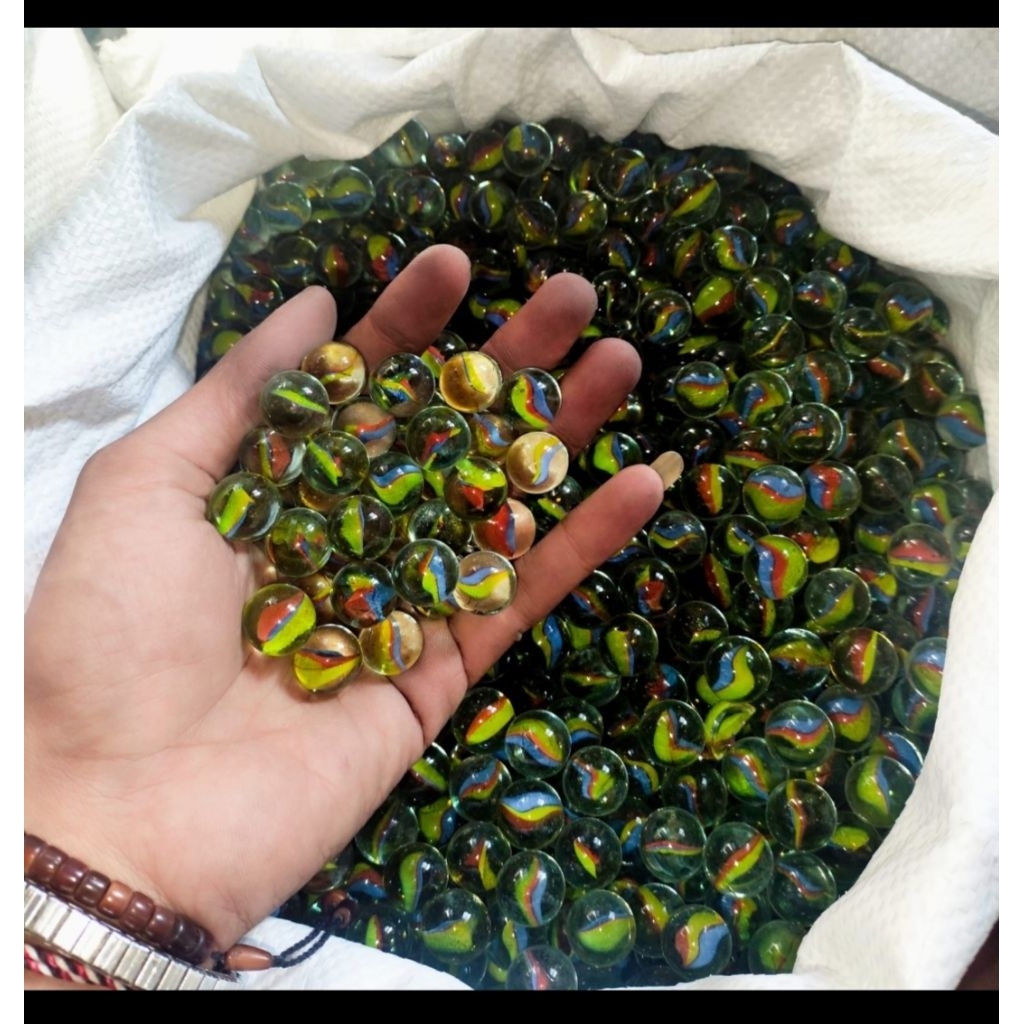100 Pcs kelereng warna, Gandu atau kelereng mata kucing/ belimbing