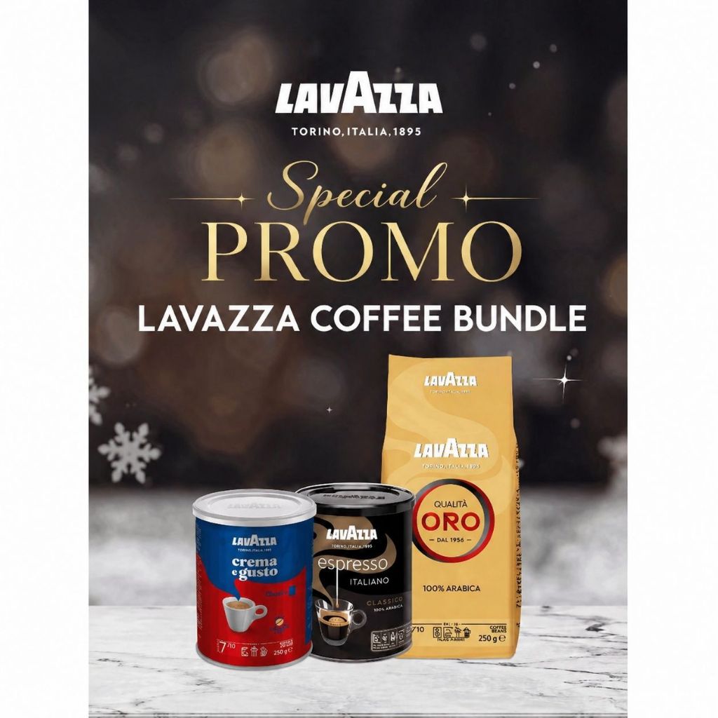 Lavazza Coffee Qualita ROSSA / ORO Ground and Bean 250gr Biji Kopi Itali Lavazza Qualita Oro dan Bub
