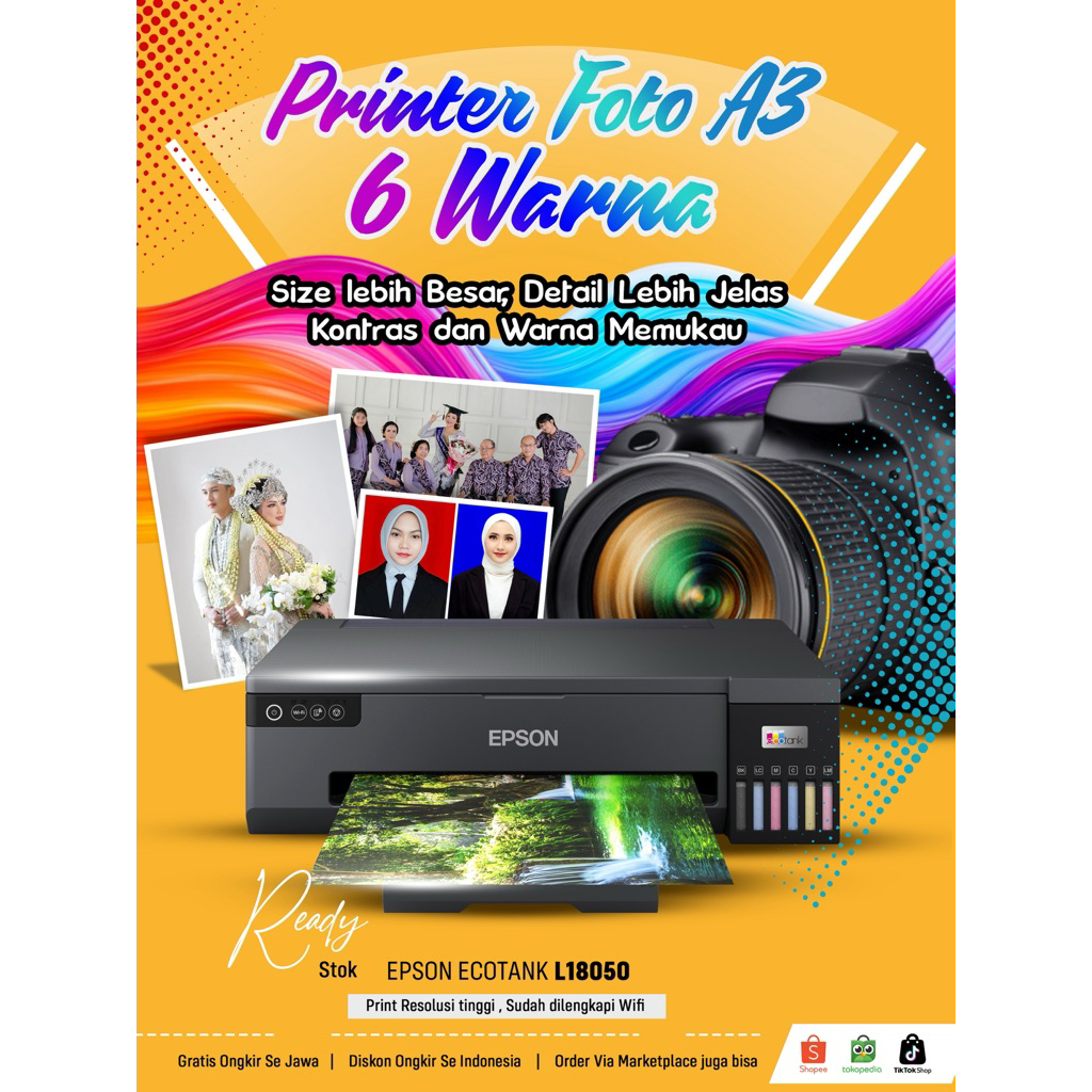 Printer Epson L 18050 A3+ 6 warna