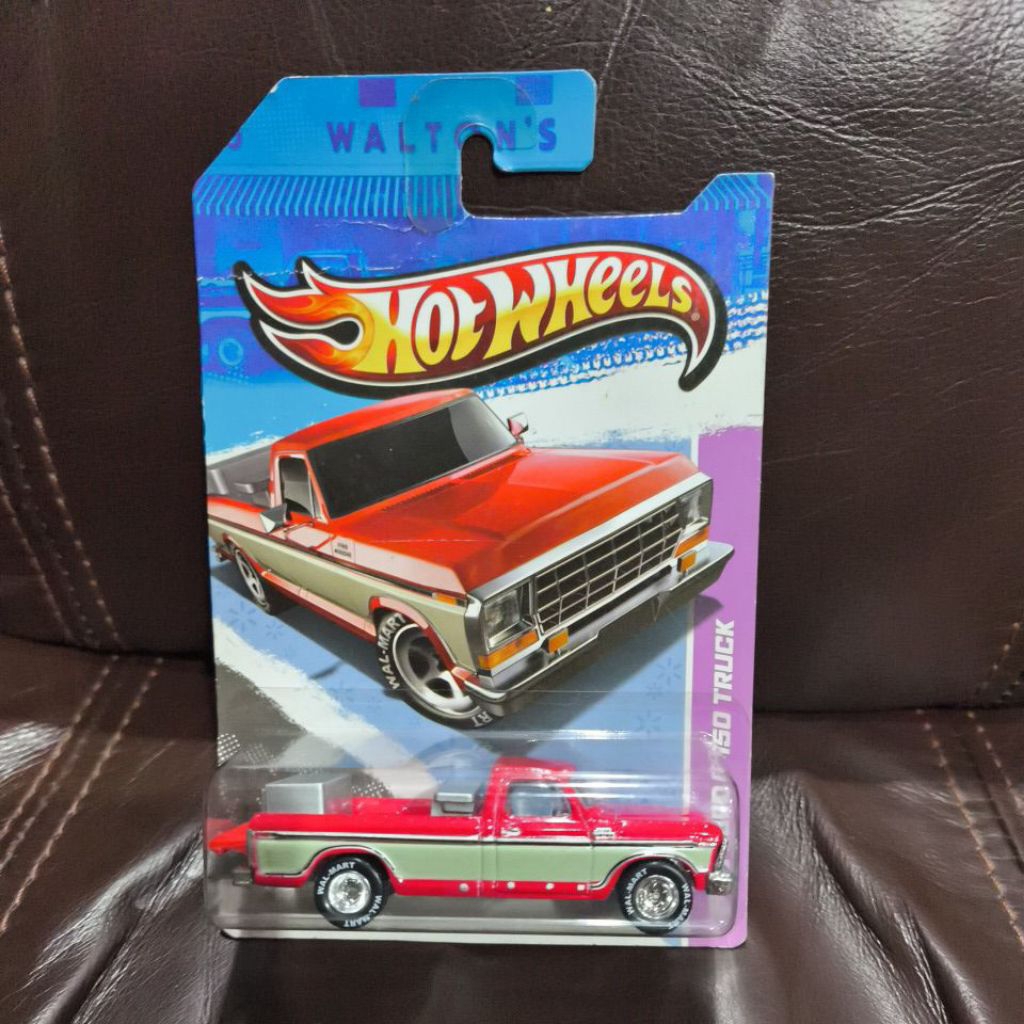 Hot Wheels 1979 Ford F150 Truck WalMart Wal Mart Merah