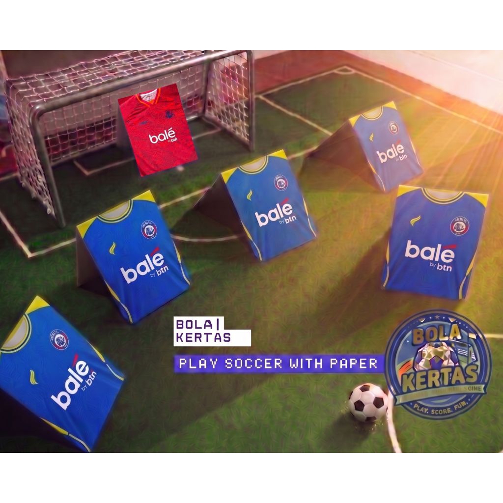 Bola Kertas | 6 Pemain Bola Kertas Edisi Arema Home 2026 | Mainan Bola Kertas