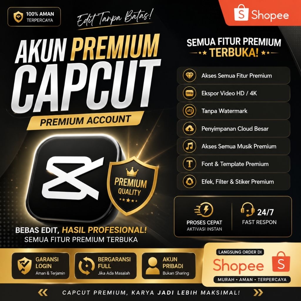 Capcut premium,template 1000+ capcut 1 bulan