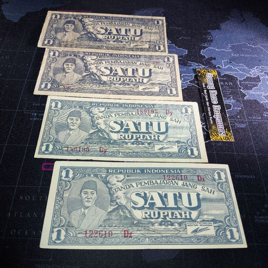 Koleksi 1 Rupiah Tahun 1945 Seri ORI (Oeang Republik Indoesia) Original