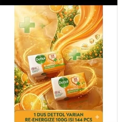 DETTOL SABUN BATANG 100GR 1 DUS ISI 144 PCS ORIGINAL 100%