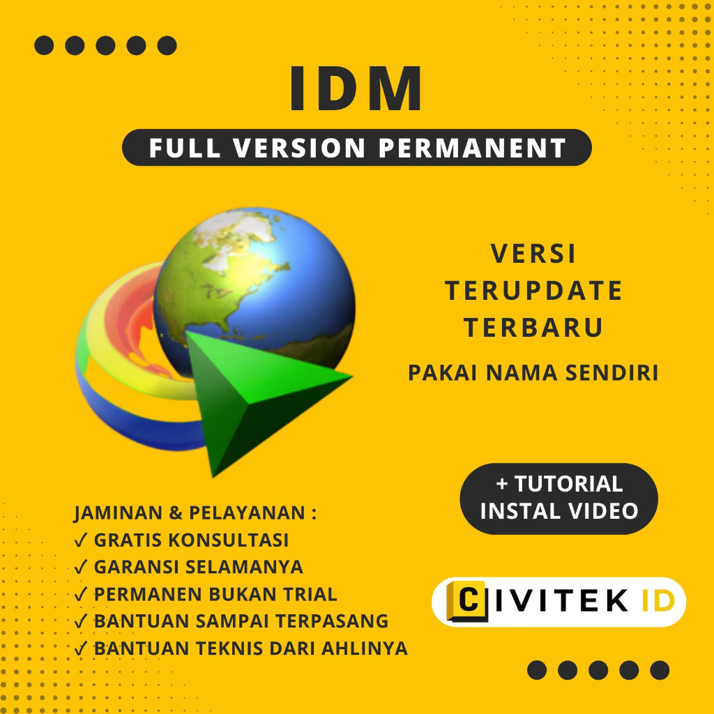 IDM Internet Download Manager Full Version Nama Sendiri - Software Downloader PC Permanen Win