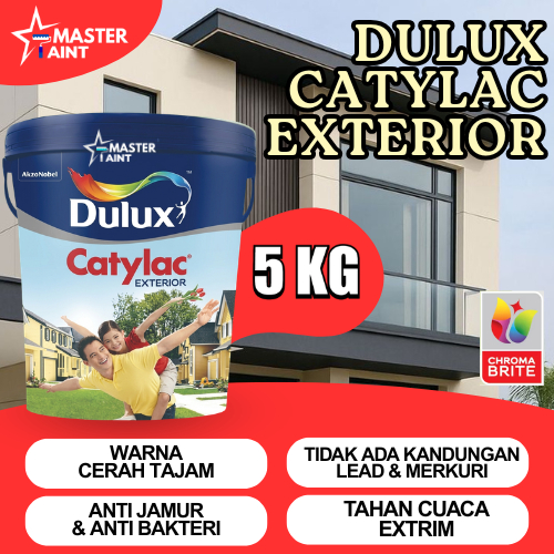 CAT TEMBOK DULUX CATYLAC EXTERIOR KEMASAN 5 KG BERKUALITAS TERBAIK