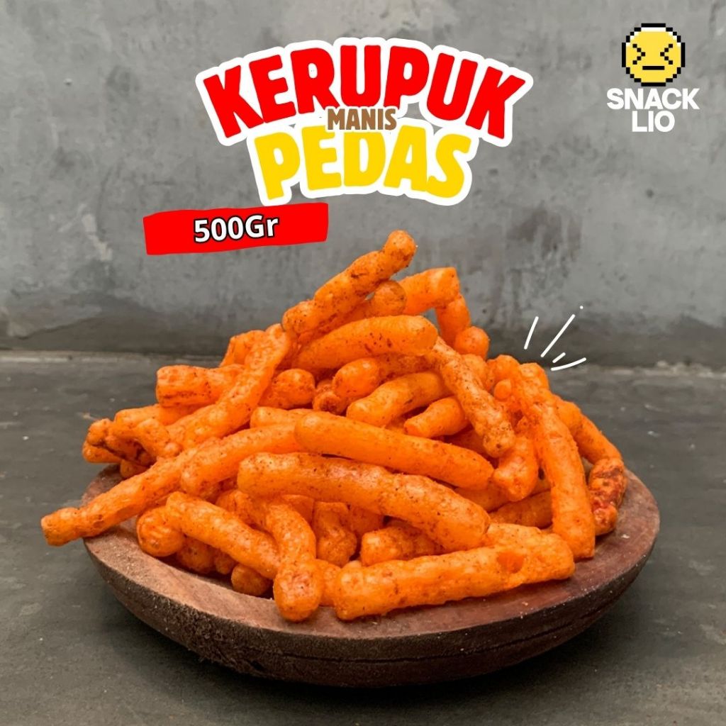 500GR - Kerupuk KMP / Kerupuk Manis Pedas / Gurilem Manis Pedas