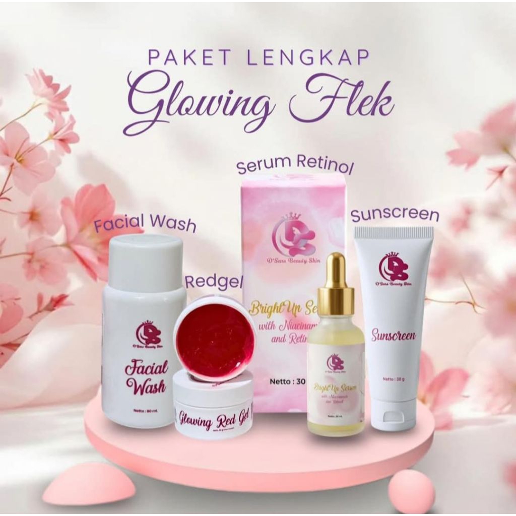 PAKET FLEK (PAKET RED GEL+SS SPF 50+SERUM RETINOL) DSARS BEAUTY SKIN