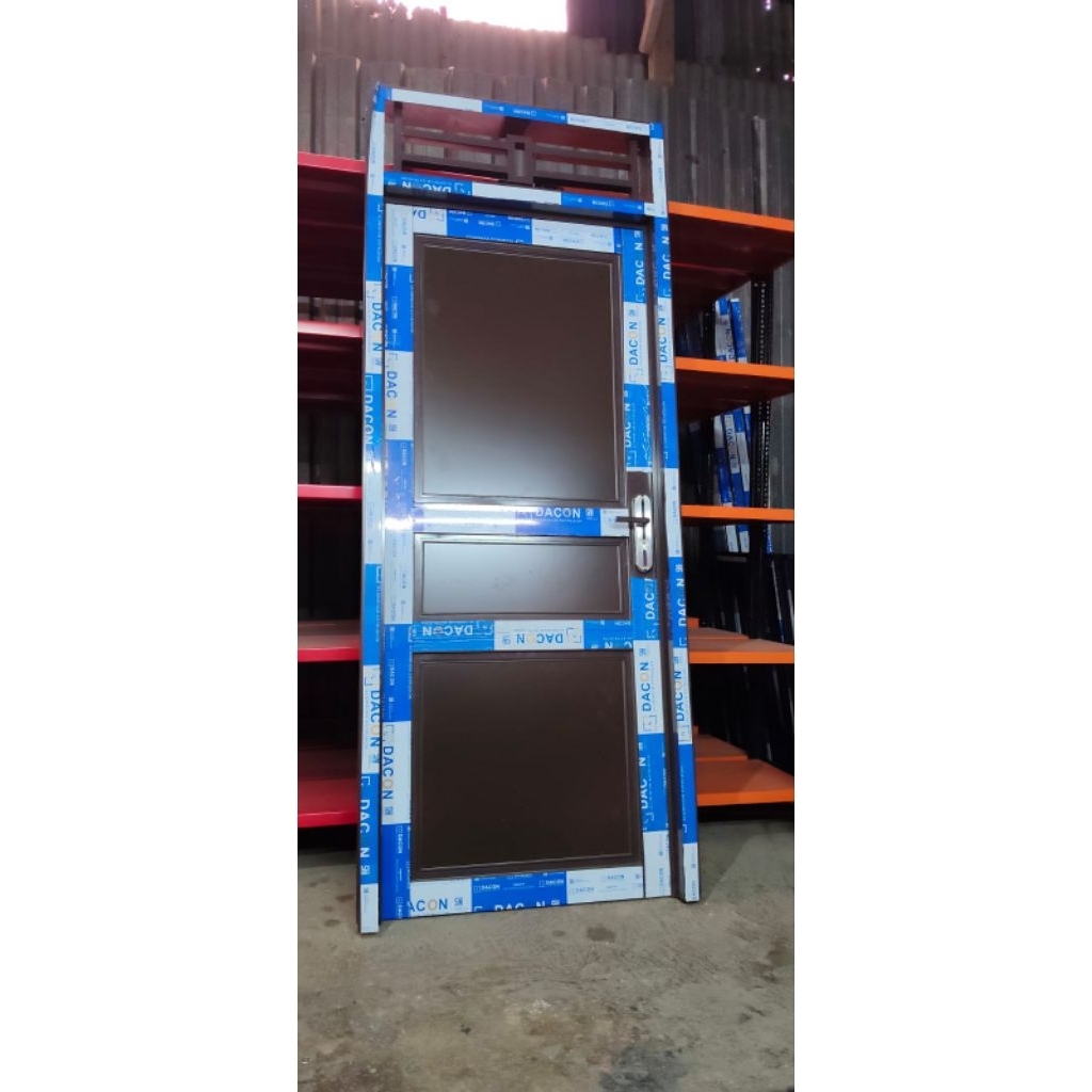 KUSEN PINTU ALUMUNIUM UKURAN L:90XT:230+LOSTER LUBANG ANGIN(Handel) Gratis Free Packing Kayu